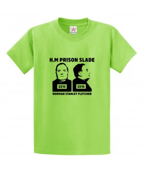 H.M Prison Slade Norman Stanley Fletcher Classic Unisex Kids and Adults T-Shirt for Sitcom Lovers